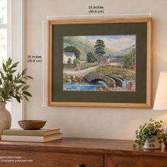 Original Watercolour Painting by Leslie Allen Framed