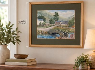 Original Watercolour Painting by Leslie Allen Framed