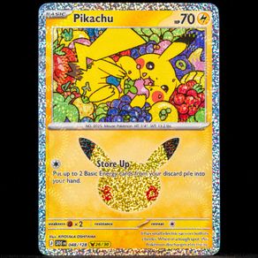 Pikachu 048/128 Holo Rare 26/30 30th Celebration Anniversary Pokemon Card