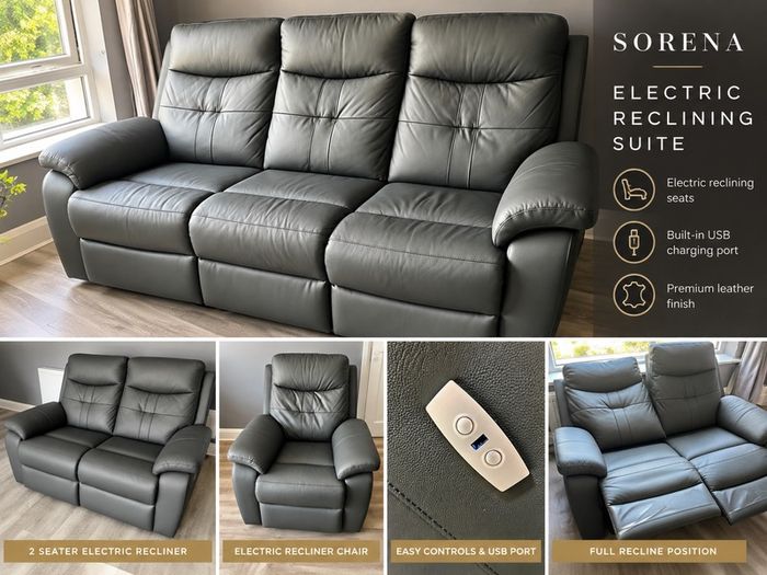 Quick sale Sorena Leather Electric Suite
