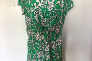 Dunnes Ladies green floral mid length day dress size 18