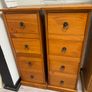 Pair of Solid Pine 4, Drawer Bedside Cabinets with Black Metal Handles Image 3
