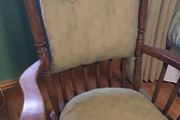 Dutch Oak Rocking Chair with Cushions