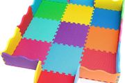 Foam Play Mat with Borders 25 Pieces 31.5 x 31.5cm 1.4cm Extra Thick Multi Coloured and Interlocking Floor Tiles (FREE POSTAGE)