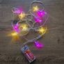 String of LED lights - pink moons and stars Image 2