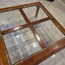 Solid Wood Glass Top Coffee Table Image 4