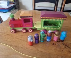 Wooden toy train