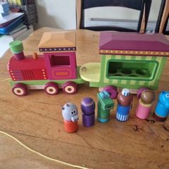 Wooden toy train