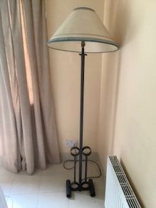 wrought iron lamp and shade