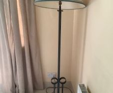 wrought iron lamp and shade