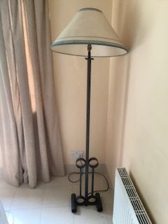 wrought iron lamp and shade