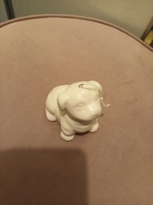 Hanging ceramic christmas dog