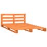 Pallet Bed Frame Brown Solid Pine Wood 200x200 cm Image 7