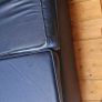 Dark Blue leatherette sofa Image 2
