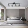 NEW SALE | 4 Way Ceiling Light Fixture Rotatable Retro Spotlight Fitting E14 Base Angle Adjustable with Black Metal Cage Flush Mount for Bedroom Living Room Hallway Image 6