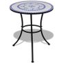 3 Piece Bistro Set Ceramic Tile Blue and White Image 3