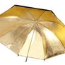 84cm 33 inch Gold & Black Umbrella Image 3