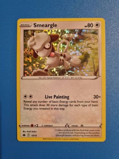 Smeargle Holo (15/15) McDonald's Pokemon Card 2022