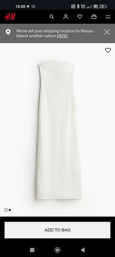 h&m cream bandeau dress