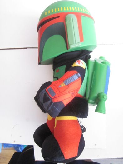 Star Wars Boba Fett Plush Stuff Toy Plastic Head 2021 Mattel