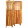 4-Panel Room Divider 161x2x170 cm Solid Acacia Wood Image 4