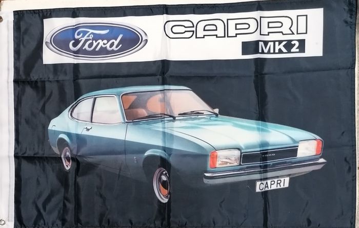 Ford Capri Mk2 Blue flag.3ft x 2ft.