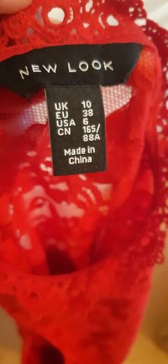 New Look red lace dress