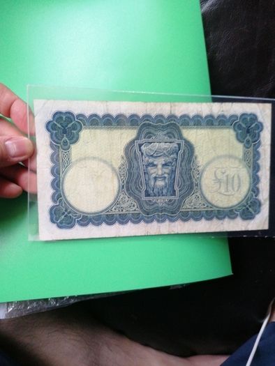 1974 Ireland Ten Pounds Banknote