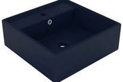 Luxury Basin Overflow Square Matt Dark Blue 41x41 cm Ceramic