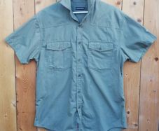 Craghoppers mens solardry short sleeve shirt green medium size