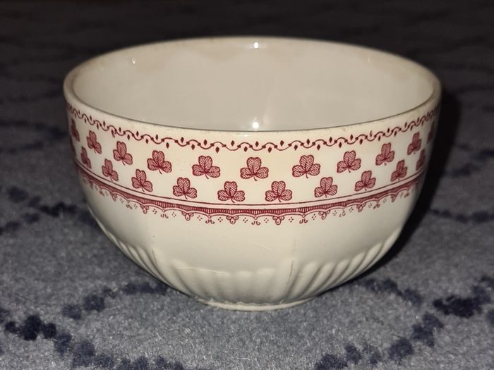 Vintage Ironstone Wm Adams England Victoria Wine Sugar Bowl