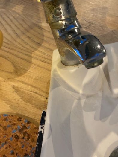 Small used bathroom sink