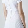 Topshop Ladies White Jacquard Skater Dress With Side Cut Outs UK8 Payment By REVOLUT or PAYPAL Image 3