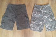 2 pairs of boys cargo shorts 26 inch waist