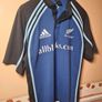 Vintage New zealand all blacks rugby shirt jersey Black and blue Size Medium 2003 Image 7