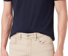 S.Oliver Men's Shorts, Denim Bermuda Shorts, Brown, Size L / EU 33