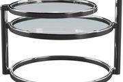 Eterntity Glass Coffee Table Frames with Swivel Motion, Chrome/Clear, 58x50x43 cm (FREE POSTAGE)
