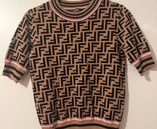 knitted short sleeve top