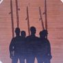 Hand Carved Wooden Pikemen Plaque and Matching Stand Image 7