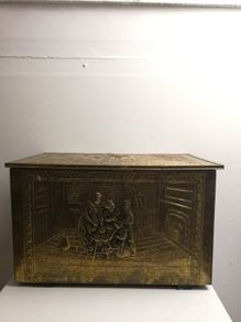 Brass fire file storage box