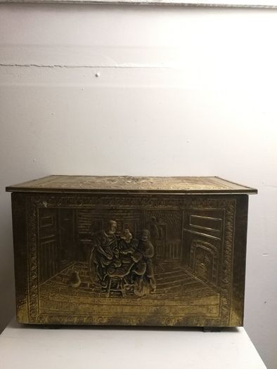 Brass fire file storage box