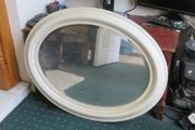 Cream Oval Mirror