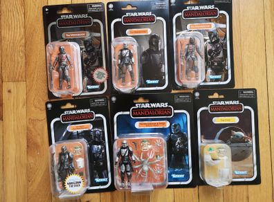 Star Wars The Vintage Collection Mandalorian and Grogu action figure lot