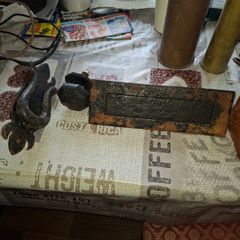 Old Cast Iron Door Knocker, Handle and Letterbox Postage Available Sold together