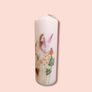 Easter spring bunny decorative large ivory pillar candle Image 2