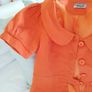 Orange Short Sleeve Jacket - Size 8 Image 2
