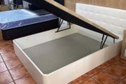 White Ottoman Storage Bed single