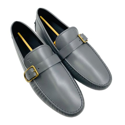 Tod's Men Grey Leather Loafers