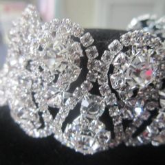 Silver Crystal Bride's Designer Bracelet