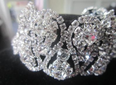 Silver Crystal Bride's Designer Bracelet